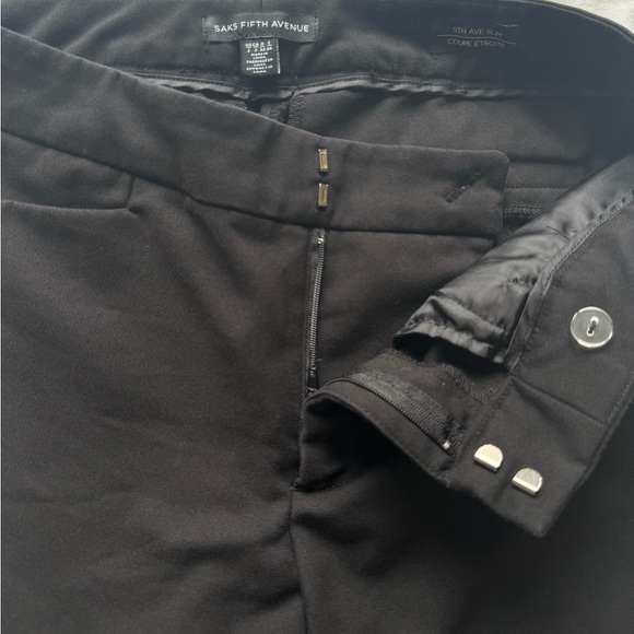 SAKS FIFTH AVENUE | WOMEN’S DRESS PANTS | BLACK | POCKETS | LOW | SLIM FIT | 2 - Picture 5 of 10